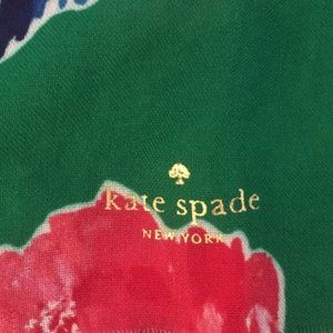 kate spade new york bright green, pink, and blue scarf